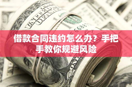 武汉借款合同违约怎么办？手把手教你规避风险