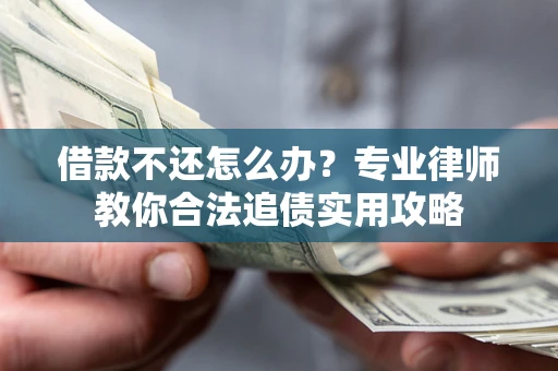 武汉借款不还怎么办？专业律师教你合法追债实用攻略