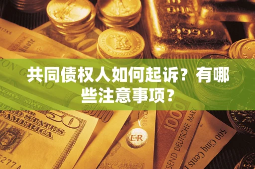 武汉共同债权人如何起诉？有哪些注意事项？