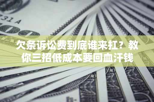 武汉欠条诉讼费到底谁来扛？教你三招低成本要回血汗钱